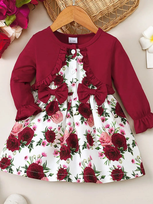 baby girl floral outfit, ultra soft organic blend